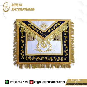 BRODERIE À MAIN BULLION personnalisée-TABLIER GRAND MASTER BLUE LODGE Tablier maçonnique Regalia Past Master - Product Image 5
