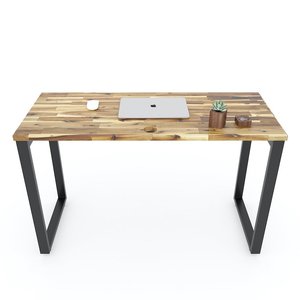120x50cm Acacia Wood <b>Desk</b> with Iron Legs Rectangular System HBWD042 Stylish <b>Computer</b> <b>Desk</b> - Product Image 2