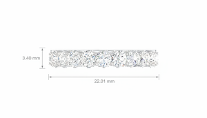 Bague d'anniversaire pour femme en or 14 carats et diamants naturels ronds à neuf pierres - Product Image 2