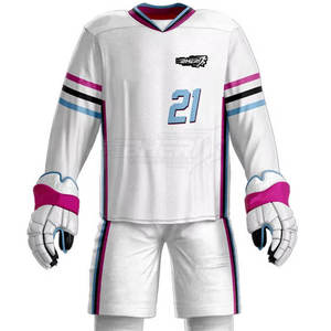 Uniforme de Hockey sur glace personnalisé professionnel de haute qualité 100% Polyester respirant séchage rapide nouvelle conception à la mode poids léger - Product Image 4