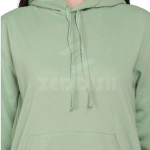 2025 survêtement deux pièces personnalisé pour femmes 100% coton Tech polaire col montant motif solide hiver Style décontracté - Product Image 3