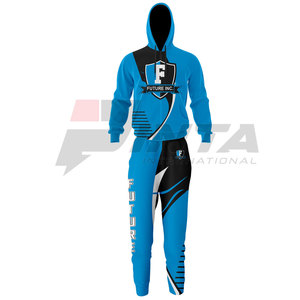 Vente en gros Nouvel Arrivage Ensembles d'échauffement pour le sport personnalisés Survêtements d'échauffement de couleur unie à sublimation pour hommes - Product Image 4