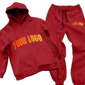 Ensemble deux pièces délavé à l'acide avec fermeture éclair pour hommes jogging vintage à strass survêtement en polyester/coton à motif uni - Product Image 1