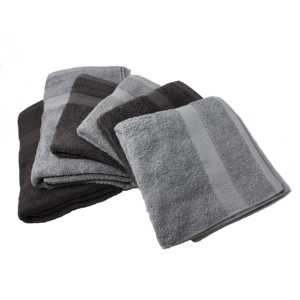Juego de 6 Toallas de Algodón de Secado Rápido en Gris Claro y Antracita, Técnica de Jacquard Bordado, Alta Resistencia del Color, para Uso en Casa y Spa - Product Image 3