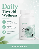 Capsules de soutien de la thyroïde OEM ODM L-Tyrosine avec Iode, Zinc, Ashwagandha pour la santé immunitaire, cérébrale, l'énergie, l'humeur et l'équilibre – Supplément pour adultes