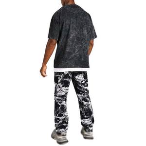 2025 nueva llegada más vendidos lavado ácido camisetas bordado de los hombres 2025 logotipo personalizado impreso camisetas de gran tamaño lavado ácido OEM - Product Image 4