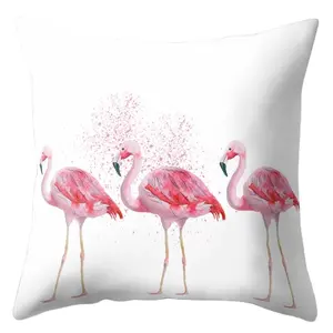 สีน้ํา Flamingo 18x18 หมอนNautical Flamingoหมอนบ้านชายหาดของขวัญชุดใหม่ของหมอนครอบคลุม