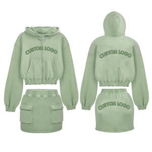 Mens Unisex New Winter Women 100% Cotton Fleece Heavyweight Hoodie Long <b>Sleeve</b> Crop Top <b>Hoodies</b> <b>Short</b> Tracksuit Sets - Product Image 5