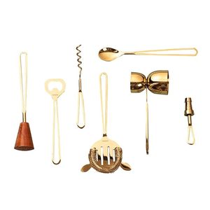 Unique Design High Quality Handmade Gold Metal <b>Bar</b> <b>Tools</b> Set Of 7 At Reasonable Price From India - Product Image 1