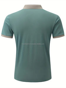 Camiseta de polo de golf para hombre de alta calidad hecha a medida con logotipo de secado rápido con cuello en V polos de algodón blanco, polos para hombre - Product Image 5