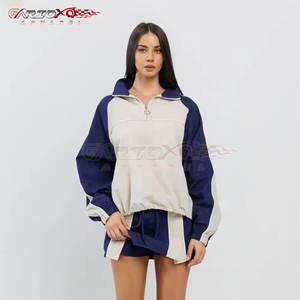 ชุดกางเกงขาสั้นกันลมสำหรับผู้หญิงชุดกางเกงขาสั้นกันลมแบบยืดหยุ่นมีชายเสื้อและสายรัดเอวชุดกางเกงขาสั้นกันลมใส่สบาย - Product Image 4