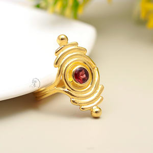 925โกเมนตัดเงินสเตอร์ลิงแบบพรีเมี่ยมเครื่องประดับแบบกึ่งสำเร็จรูปพลอยโกเมนสีแดงธรรมชาติที่ไม่เหมือนใครสำหรับงานแต่งงานและงานปาร์ตี้ - Product Image 4