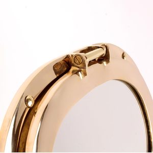 Latón Art Deco colgante ojo de buey espejo ventana barcos náuticos decoración hecha a mano India fabricante - Product Image 2