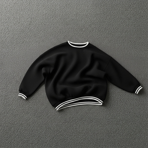 Sweat-shirt en molleton de coton 100% de haute qualité, couleur unie, tricot côtelé personnalisé, poids lourd, logo imprimé sur écran personnalisé - Product Image 3