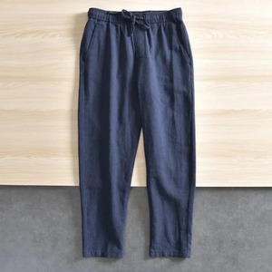 Men's Cotton <b>Linen</b> Casual Pants Baggy Streetwear Men Joggers Sports <b>Trousers</b> Solid Color Long Straight Trendy Pants for Men - Product Image 2