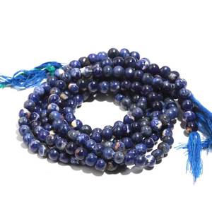 ลูกปัดทรงกลมสีฟ้าทรงกลมสีฟ้าสำหรับเครื่องประดับและสร้อยข้อมือ - Product Image 3