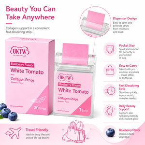 Tiras de Colágeno de Tomate Blanco OKTW con Sabor a Arándano, Extracto Natural, Disolubles Oralmente, Película de Belleza, 20 Sobres Portátiles, Suplemento Dietético - Product Image 3