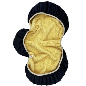 Housse de selle de saut d'obstacles personnalisée avec doublure en maille, matériaux en cuir et polaire pour usage équestre - Product Image 3