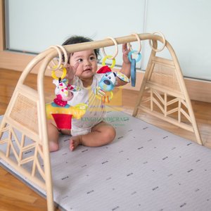 ของเล่นเด็กกรอบออกกำลังกายแบบดั้งเดิมของเวียดนามของเล่นกีฬาพร้อมอุปกรณ์เสริมหวายพับได้ยิมกิจกรรมสำหรับเด็กผู้ชาย - Product Image 4