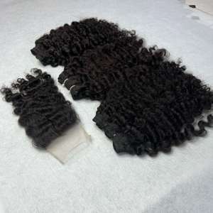 CDYHAIRVN – Lots de Cheveux Humains Bruts Bouclés Birmans Premium, Texture Naturelle à Boucles Serrées, Non Traités, Cuticules Alignées, Épaisseur et Densité Maximales - Product Image 5