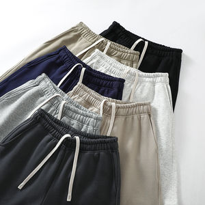 Pantalones cortos deportivos de verano para hombre, pantalones cortos de tela de rizo de algodón informales personalizados para correr, patrón sólido ecológico - Product Image 2