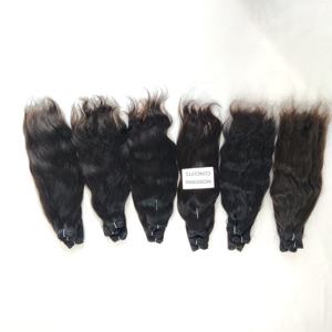 100% venta al por mayor crudo sin procesar proveedor virgen paquete Natural onda profunda ondulado 8-32 pulgadas templo humano vietnamita extensiones de cabello - Product Image 1