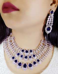 Conjunto de joyería hecha a mano de diseño Premium americano, collar de piedras CZ multicolor para compromiso de boda, uso diario, ropa de fiesta a granel - Product Image 5