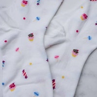 Mini quotidien décontracté doux coton cheville chaussettes nourriture gâteau pain modèles quart chaussettes pour hommes femmes en gros en vrac impression numérique