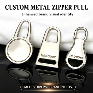 <span class=keywords><strong>Cerniera</strong></span> in Metallo Personalizzata <span class=keywords><strong>con</strong></span> Logo Inciso in Lega di Zinco Spazzolato Argento, Accessori di Lusso per Borse di Alta Moda - Product Image 1