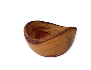 Bol de service en bois avec poignées en feuille de métal Décoration de table pour la maison et le restaurant Fruits et salade - Product Image 3