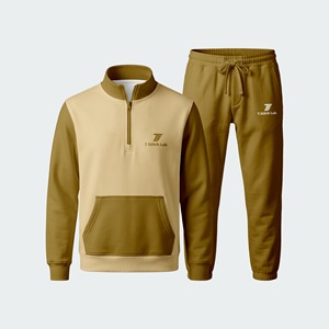 Trajes Deportivos de Invierno para Hombre 100% Algodón, Alta Calidad, Personalizados con Logotipo en Color Sólido, Cierre de Cremallera de Cuarto, Corte Regular, Precio al por Mayor - Product Image 6