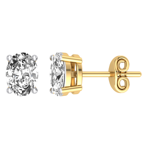 Super Qualité 2 Carats Lab Grown Diamond Brilliant Cut IGI Certified 18K Solid Gold Elegant Indian Divya Creations Boucles d'oreilles - Product Image 1