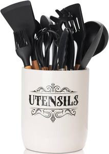 Porte-ustensiles en métal rotatif à 360 degrés Porte-couverts à 4 compartiments Rotation Fourchette Cuillère Couverts Panier de rangement Comptoir - Product Image 6