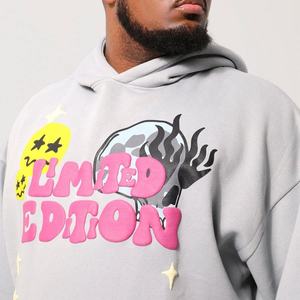 Sudadera con Capucha de Felpa Francesa Gruesa para Hombre, de Alta Calidad, con Apliques Bordados e Impresión Puff, para Invierno, Suministro ODM - Product Image 2