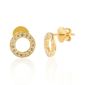 High Quality 100% Authentic Natural Real Diamond Stud <b>Earrings</b> 14K Solid Yellow <b>Gold</b> High Polished Finish Children's Valentine - Product Image 3