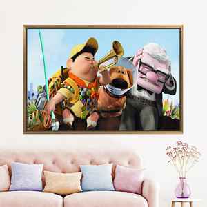 Cadeau moderne en toile : Affiche de Carl et Russell imprimée sur toile, 1P : encadrée or - Product Image 1