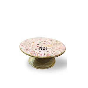 Support à gâteau rond en bois de qualité supérieure, support à gâteau d'anniversaire avec finition émaillée, support décoratif pour gâteau aux fruits - Product Image 1