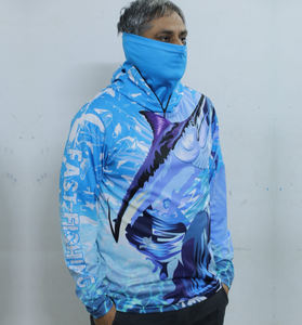 Camiseta de Pesca con Protección Solar UPF50 UV 2025, Capucha con Estampado por Sublimación Personalizado, 100% Poliéster, Secado Rápido, Transpirable, para Hombre - Product Image 5