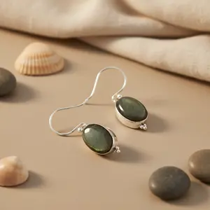 "Labradorite 925 Silver <b>Drop</b> <b>Earrings</b> for Women-<b>Fashion</b> Gift" - Product Image 3