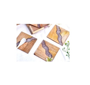 ถาดรองแก้วไม้และเรซินดีไซน์ทันสมัยสำหรับห้องครัวบ้าน - Product Image 4