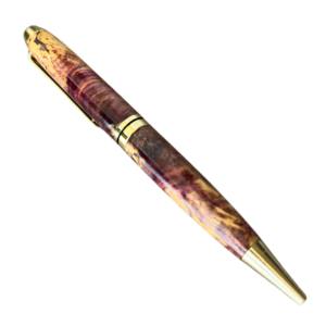 Stylo de la collection saphir exclusive, en bois stabilisé fait à la main, à bille - Product Image 5