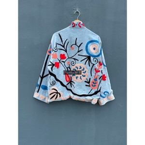 Wholesale <b>Velvet</b> Suzani Jacket Uzbek Floral Embroidery Short Unisex Jacket With Inside Lining Jacket Coat Women's Overcoat - Product Image 5