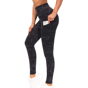 Usine directement solide polyester/spandex femmes taille élastique Yoga Leggings pantalon de sublimation personnalisée en gros bas prix meilleur - Product Image 4