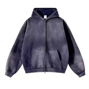 เสื้อฮู้ดแบบกำหนดเอง100% คอตตอนขนแกะมีซิปสำหรับปะติดโลโก้ปักลายกันแดดฮู้ดใช้ได้ทั้งชายและหญิง - Product Image 5