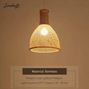 โคมไฟไม้ไผ่ทำด้วยมือหรูหราทันสมัยสำหรับบ้านโรงแรมสำนักงานร้านอาหารและของตกแต่งในร่มโคมไฟไม้สำหรับตกแต่งบ้าน - Product Image 3