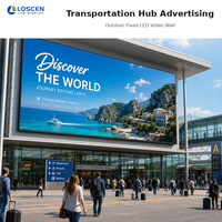 Écran publicitaire LED extérieur P8 IP65 pour façade de centre commercial, avec service avant/arrière, pour magasins de détail et ascenseurs