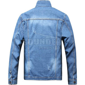 Veste en jean pour hommes de haute qualité Nouvel arrivage en stock avec quantité minimale de commande bas Veste en jean pour hommes de haute qualité Veste en jean pour hommes de couleur personnalisée - Product Image 2