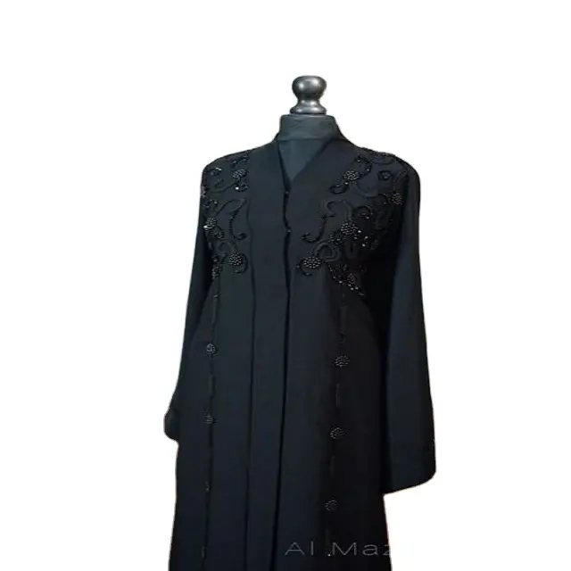 Áo Khoác Abaya Thổ Nhĩ Kỳ Cổ Rộng Bằng Vải Voan Áo Khoác Len Hồi Giáo Đầm Abaya Cho Nữ Áo Choàng Thường Ngày Quần Áo Đạo Hồi Nữ