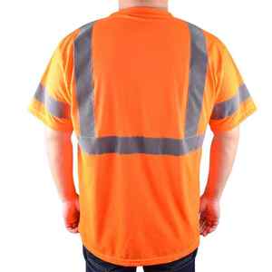 T-shirt de sécurité à manches courtes haute visibilité, avec bande réfléchissante, de haute qualité, pour le travail, très vendu - Product Image 2