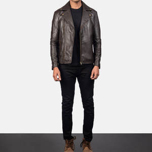 Chaqueta de Cuero Estilosa para Motociclistas, Color Personalizado, 100% Cuero, Chaqueta de Cuero Entallada Personalizada para Hombre - Product Image 4